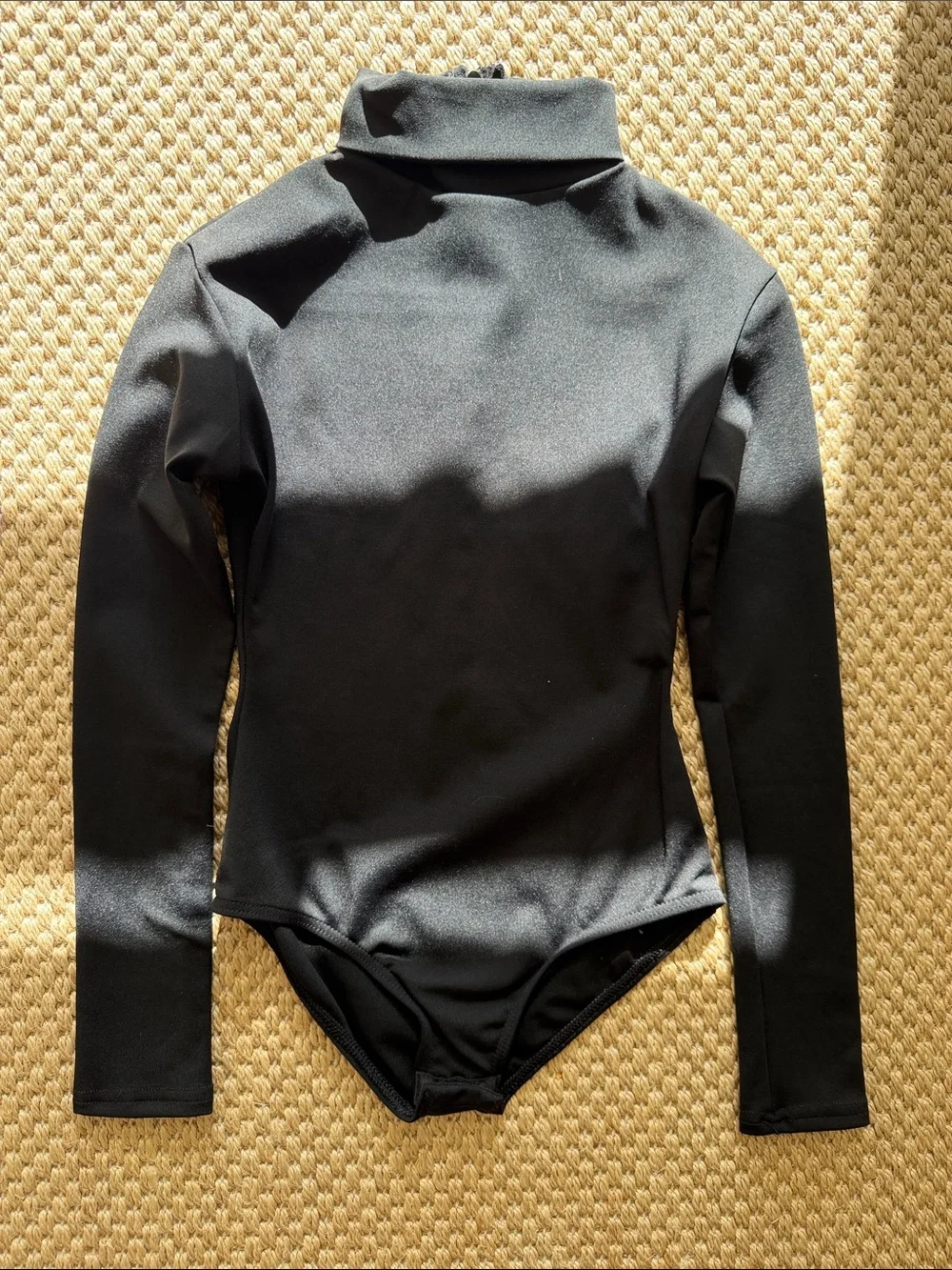 Black Turtleneck Long-Sleeve Kids One-Piece Ballet Leotard size child medium